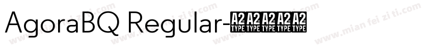 AgoraBQ Regular字体转换